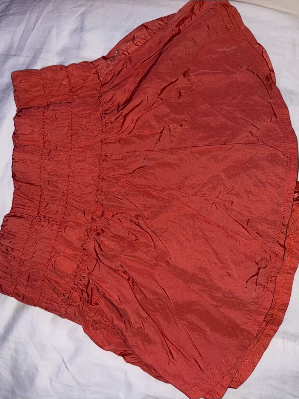 FP Movement by Free People Rust Red Smocked Waist Circle Skirt